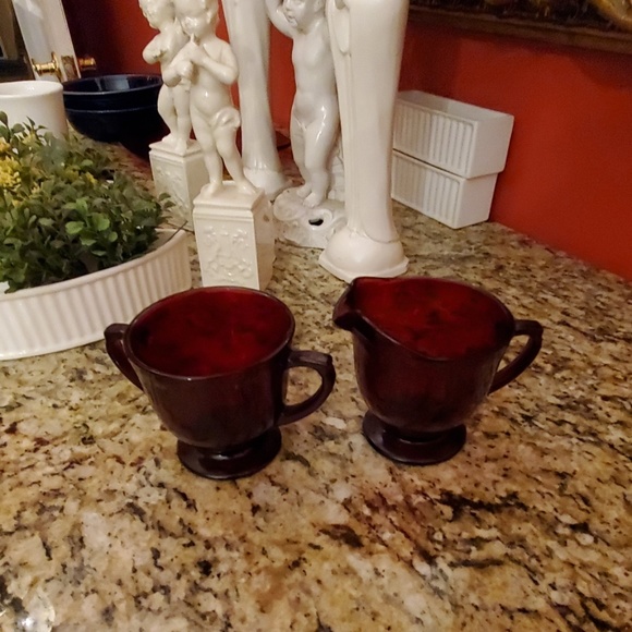 Royal Ruby Creamer Sugar by Anchor - Picture 1 of 3